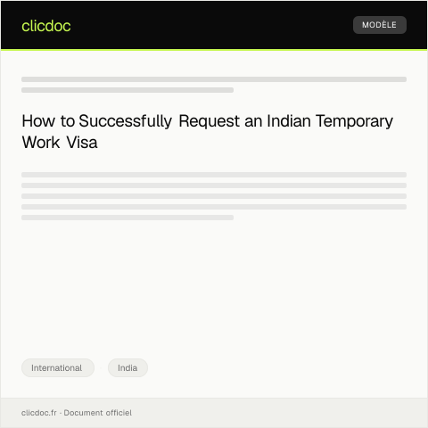 Document preview: Request for Indian Visa for Temporary Work — International, India