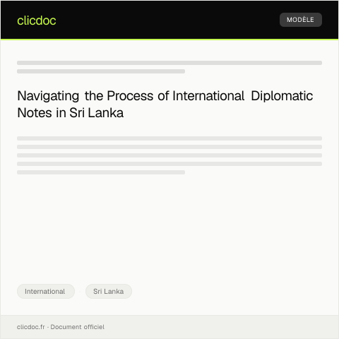 Document preview: Request for International Diplomatic Note from Sri Lanka — International, Sri Lanka