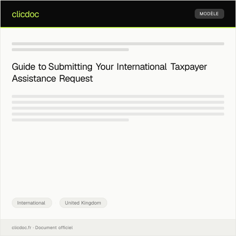 Document preview: Request for International Taxpayer Assistance — International, United Kingdom