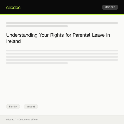 Document preview: Request for Irish Parental Leave Rights — Family, Ireland