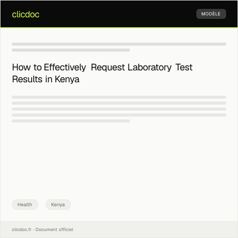 Document preview: Request for Laboratory Test Results (Form LTR-017) — Health, Kenya