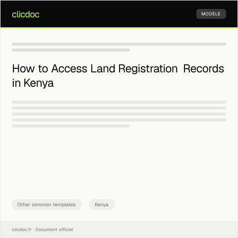 Document preview: Request for Access to Land Registration Records — Other common templates, Kenya