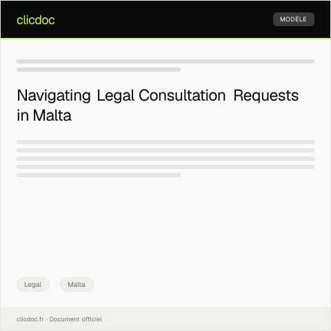 Document preview: Request for Legal Consultation / Talba għal Konsultazzjoni legali — Legal, Malta