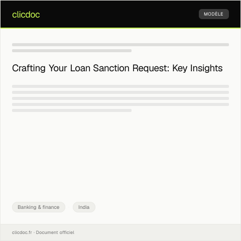 Document preview: Request for Loan Sanction Letter — Banking & finance, India