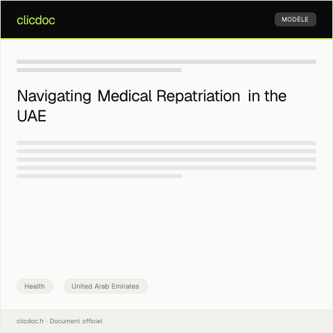Document preview: Request for Medical Repatriation Assistance — Health, United Arab Emirates