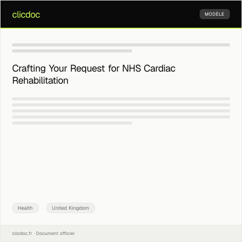 Document preview: Request for NHS Cardiac Rehab Program — Health, United Kingdom