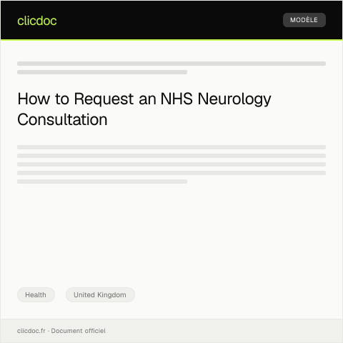Document preview: Request for NHS Neurology Consultation — Health, United Kingdom