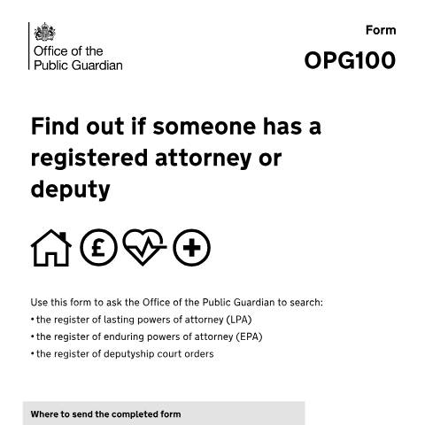 Document preview: Request a search of the OPG registers — Office of the Public Guardian, United Kingdom