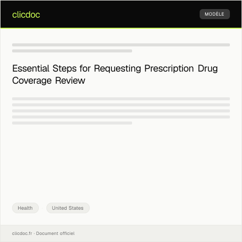 Document preview: Request for Prescription Drug Coverage Review — Health, United States