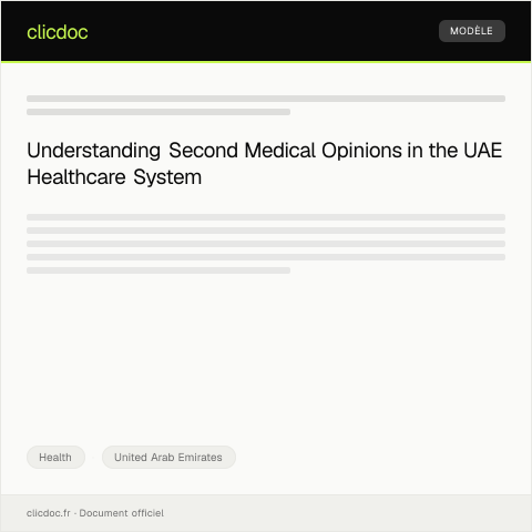 Document preview: Request for Second Opinion from UAE Medical Specialists — Health, United Arab Emirates