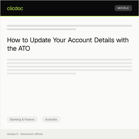 Document preview: Request to Amend Account Details — Banking & finance, Australia
