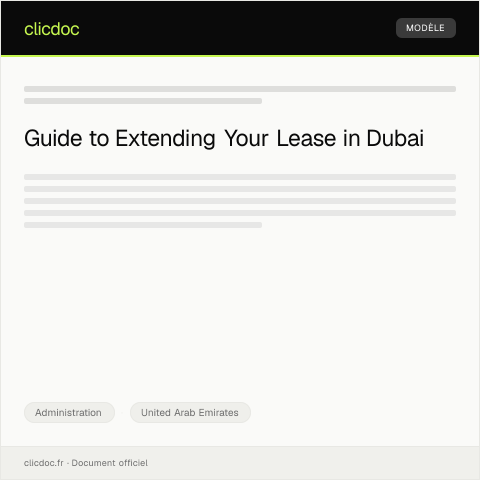 Document preview: Request to Extend Lease Contract at Dubai Land Department — Administration, United Arab Emirates