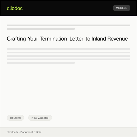 Document preview: Request to Terminate Rental Lease Agreement with Landlord — Housing, New Zealand