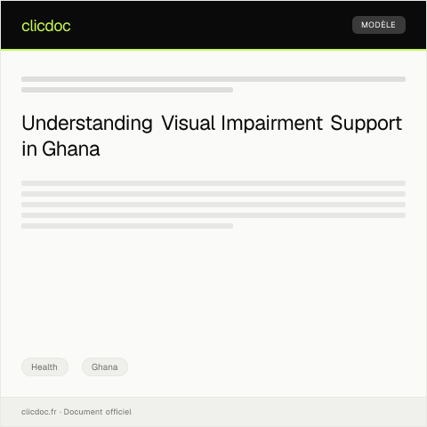 Document preview: Request for Visual Impairment Support — Health, Ghana