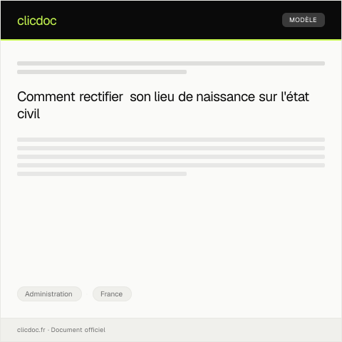 Aperçu du document Requête pour changement d’adresse sur le registre civil — Administration, France