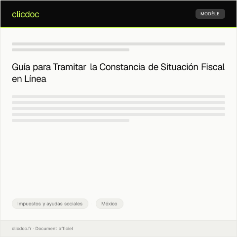 Vista previa del documento Requisitos para tramitar la constancia de situación fiscal en línea — Impuestos y ayudas sociales, México