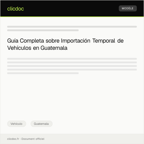 Vista previa del documento Requisitos para la importación temporal de vehículos y su trámite electrónico — Vehículo, Guatemala