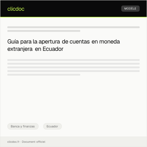 Vista previa del documento Requisitos para abrir cuenta en moneda extranjera — Banca y finanzas, Ecuador