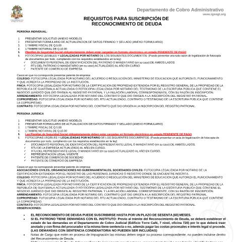 Vista previa del documento Requisitos Patrono para reconocimiento de deuda 2017 IGSS Rev 2024 — IGSS - Formularios, Guatemala