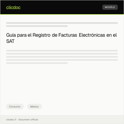 Vista previa del documento Revisar requisitos para registro de facturas electrónicas — Consumo, México