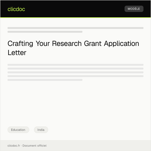 Document preview: Request for Research Grant Application (Form RES-GRT-03) — Education, India