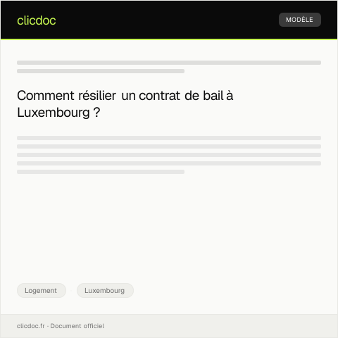 Aperçu du document Résiliation du contrat de bail avec le bailleur auprès de l'Agence du logement — Logement, Luxembourg