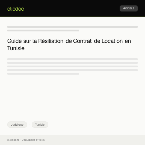 Aperçu du document Résiliation de Contrat de Location (Formulaire L200) — Juridique, Tunisie