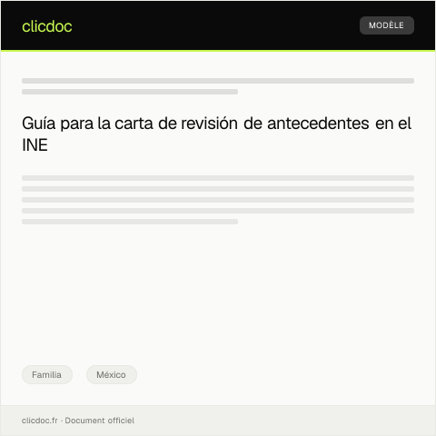 Vista previa del documento Revisión de antecedentes en el Instituto Nacional Electoral — Familia, México