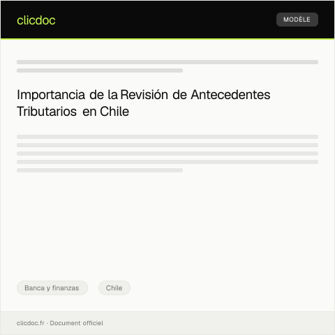 Vista previa del documento Revisión de antecedentes tributarios para trámite migratorio o internacional — Banca y finanzas, Chile