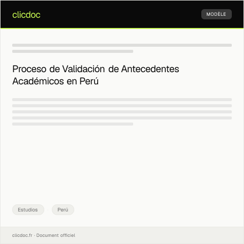 Vista previa del documento Revisión de antecedentes académicos — Estudios, Perú