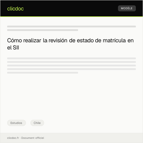 Vista previa del documento Revisión de Estado de Matrícula en Institución Educativa — Estudios, Chile