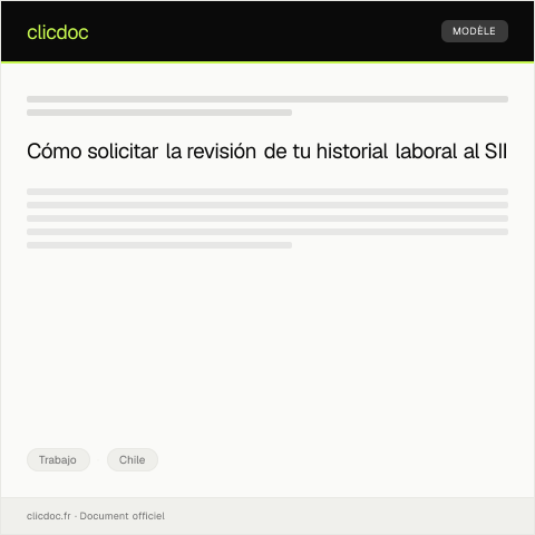 Vista previa del documento Revisión de Historial Laboral — Trabajo, Chile