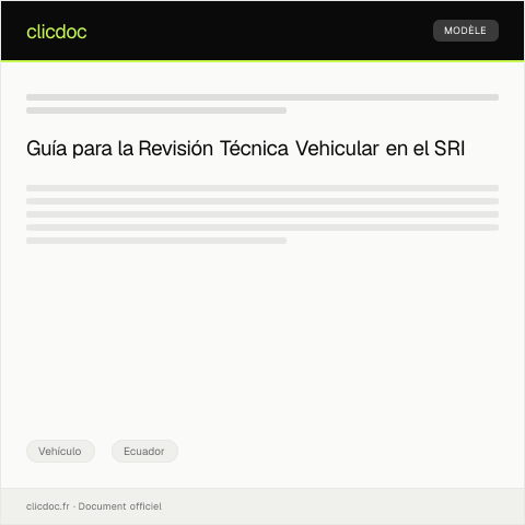 Vista previa del documento Revisión técnica vehicular y certificación en el Instituto Ecuatoriano de Seguridad Social — Vehículo, Ecuador