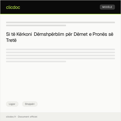Document preview: Rezervim për dëmshpërblim në rast dëmtimi të pronës së palës së tretë — Ligjor, Shqipëri
