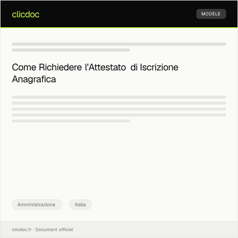 Anteprima documento Richiesta di attestato di iscrizione anagrafica tramite il portale comunale — Amministrazione, Italia