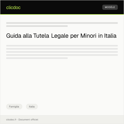 Anteprima documento Richiesta di riconoscimento tutela legale per minori — Famiglia, Italia