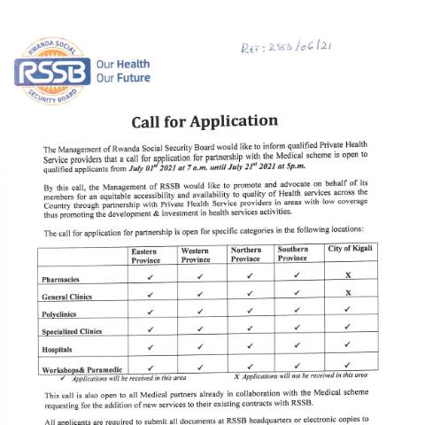 Document preview: Call for application 2021 — Document, Rwanda (CERFA n°Call_for_application_2021)