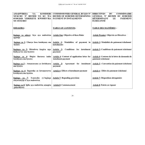 Document preview: cg rules payment in instalments — CG directive / ruling, Rwanda (CERFA n°cg__rules_payment_in_instalments)