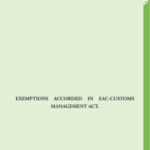 Document preview: leaflet exoneration customs — Brochure / guide, Rwanda (CERFA n°leaflet_exoneration_customs)
