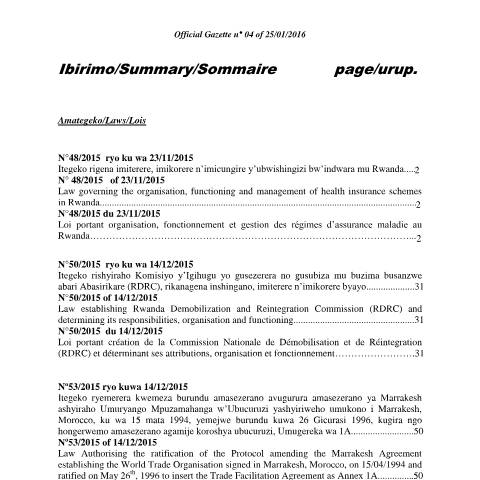 Document preview: itegeko rigenga ubwishingizi bwindwara mu rwanda y3fv5p — Law, Rwanda (CERFA n°itegeko_rigenga_ubwishingizi_bwindwara_mu_rwanda_y3fv5p_2c06c144df)