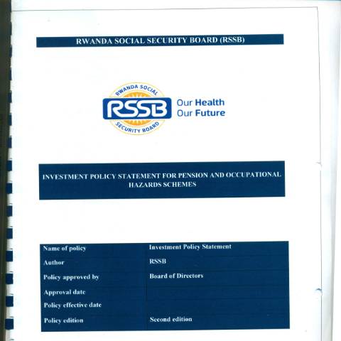 Document preview: Investment Policy pension scheme IPS — Policy / strategy, Rwanda (CERFA n°Investment_Policy_pension_scheme_IPS)