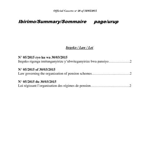 Document preview: new pension law i11vyk — Law, Rwanda (CERFA n°new_pension_law_i11vyk_8570c17076)