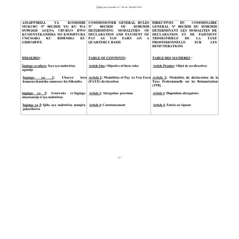 Document preview: cg rules determining modalties of declaration and payment of paye quarterly — CG directive / ruling, Rwanda (CERFA n°cg__rules_determining_modalties_of_declaration_and_payment_of_paye_quarterly_)