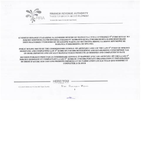 Document preview: rulling i — Document, Rwanda (CERFA n°rulling_i)