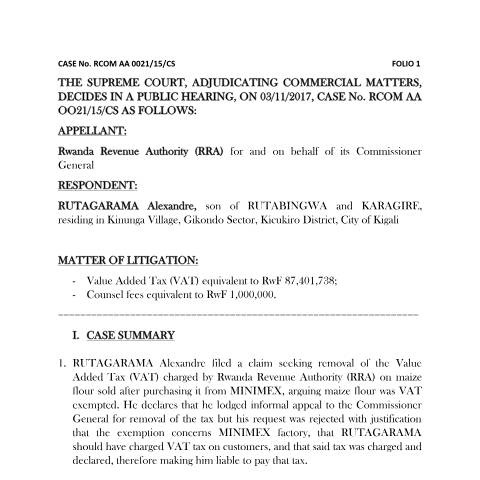 Document preview: case no rcom aa 0021 15 cs — Document, Rwanda (CERFA n°case_no_rcom_aa_0021_15_cs)