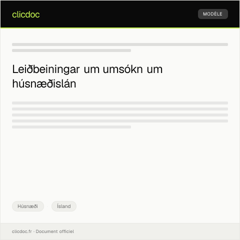 Document preview: Sækja um húsnæðislán til framkvæmda — Húsnæði, Ísland
