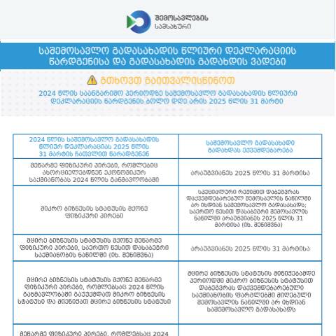 Document preview: ბროშურა_2_-_30.01.2025 — Inშi საგადასახადო/ოფიციალური დოკუმენტები, საქართველო