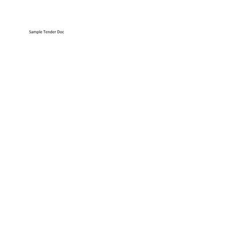 Document preview: Sample Tender Doc — Document, Kenya (CERFA n°Sample-Tender-Doc)