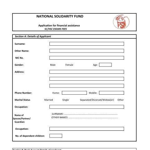 Document preview: SC & HSC — Document, Mauritius (CERFA n°SC-HSC)
