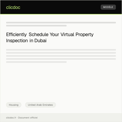 Document preview: Schedule Virtual Property Inspection / جدولة فحص الممتلكات الافتراضي — Housing, United Arab Emirates